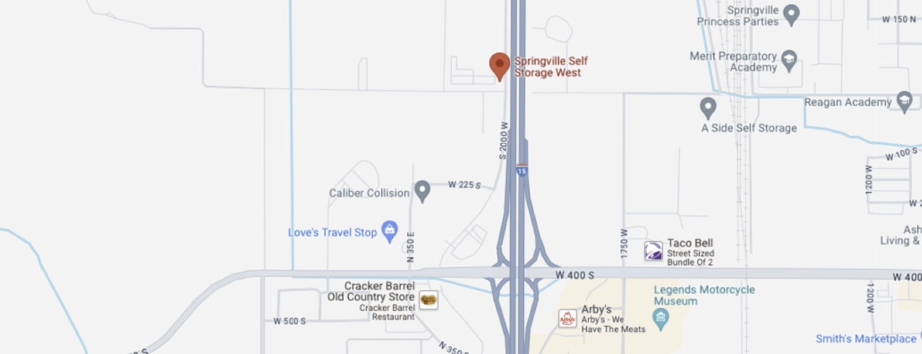 Springville Self Storage Facility Map